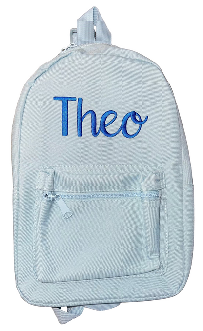 Personalised Baby Blue childrens backpack