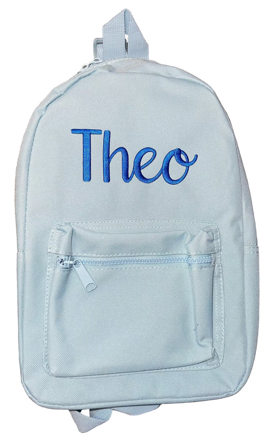 Personalised Baby Blue childrens backpack