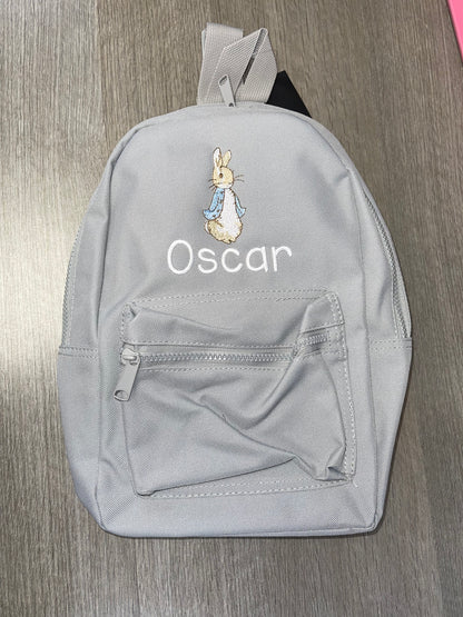 Personalised childrens backpack - Peter/Flopsy Rabbit design