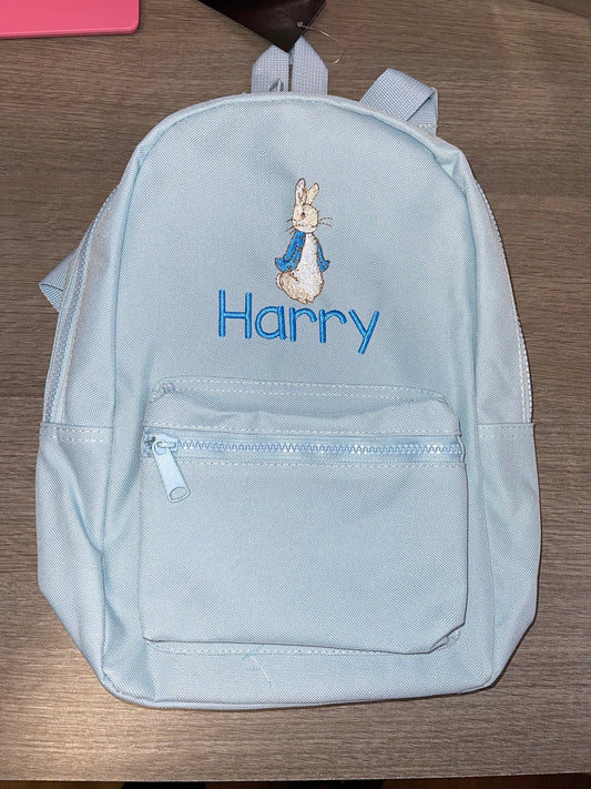 Personalised childrens backpack - Peter/Flopsy Rabbit design
