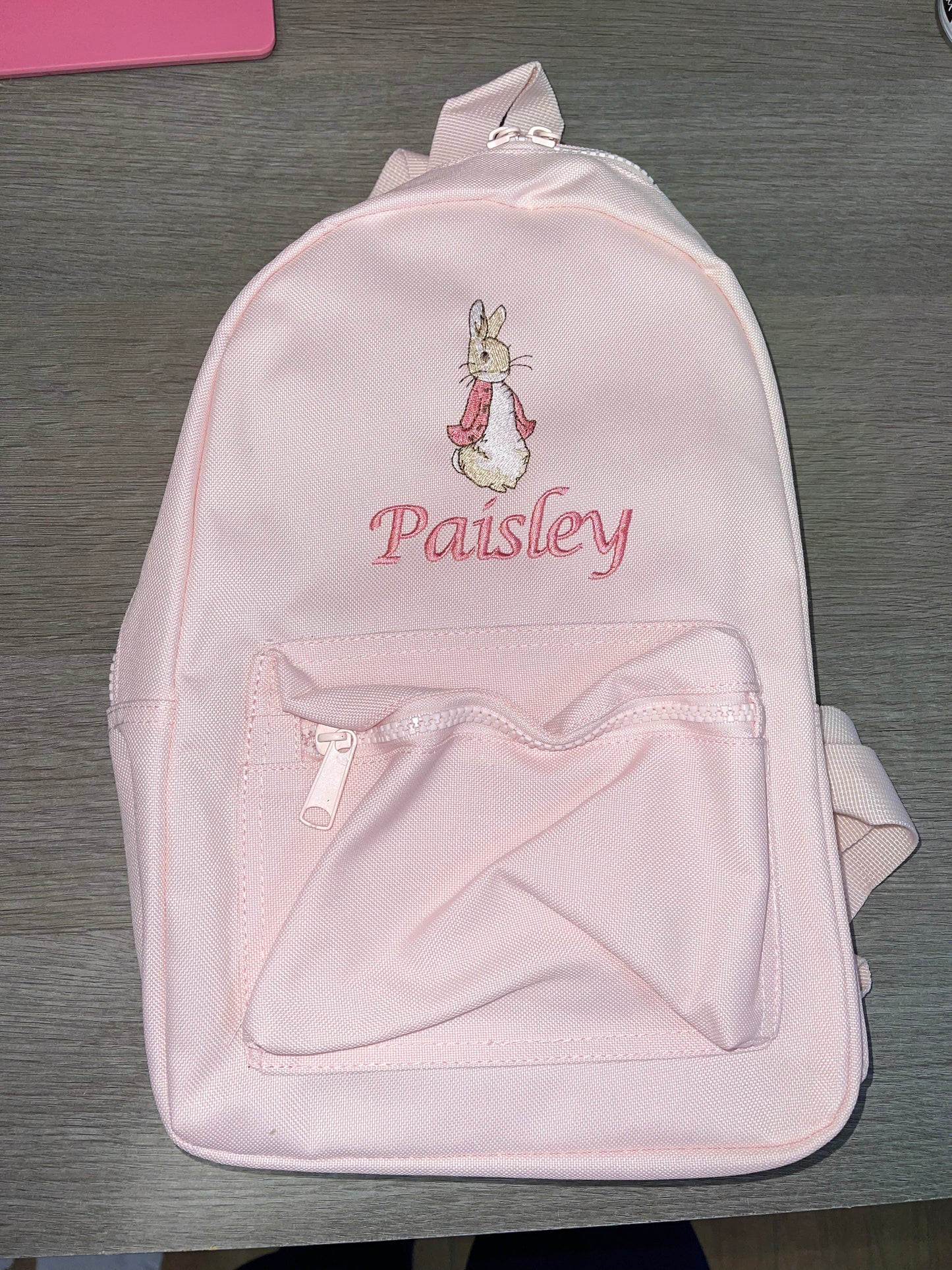 Personalised childrens backpack - Peter/Flopsy Rabbit design