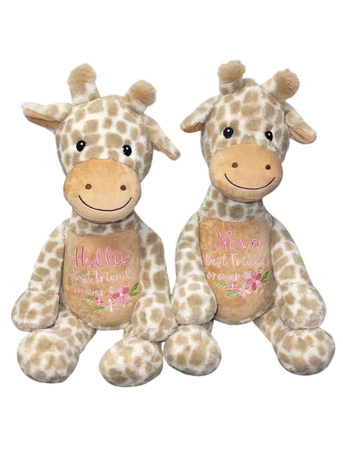 PERSONALISED GIRAFFE MEMORY BEARS -