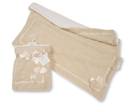 Personalised waffle Bow Blankets