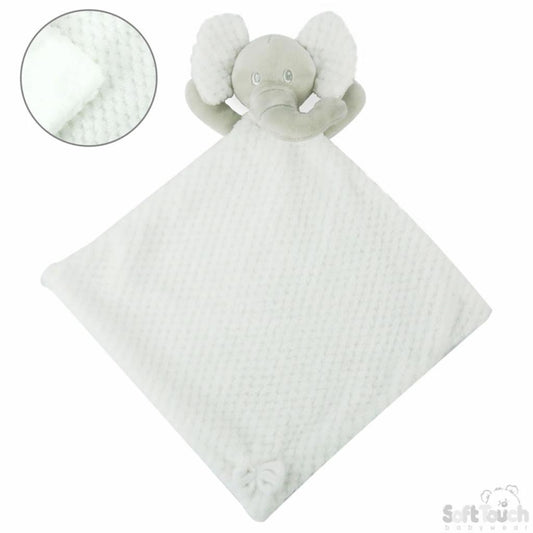 Personalised White waffle Elephant comforter