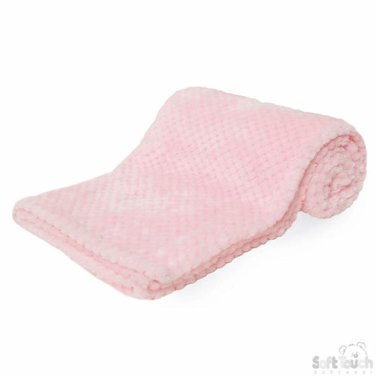 Personalised Pink waffle blanket
