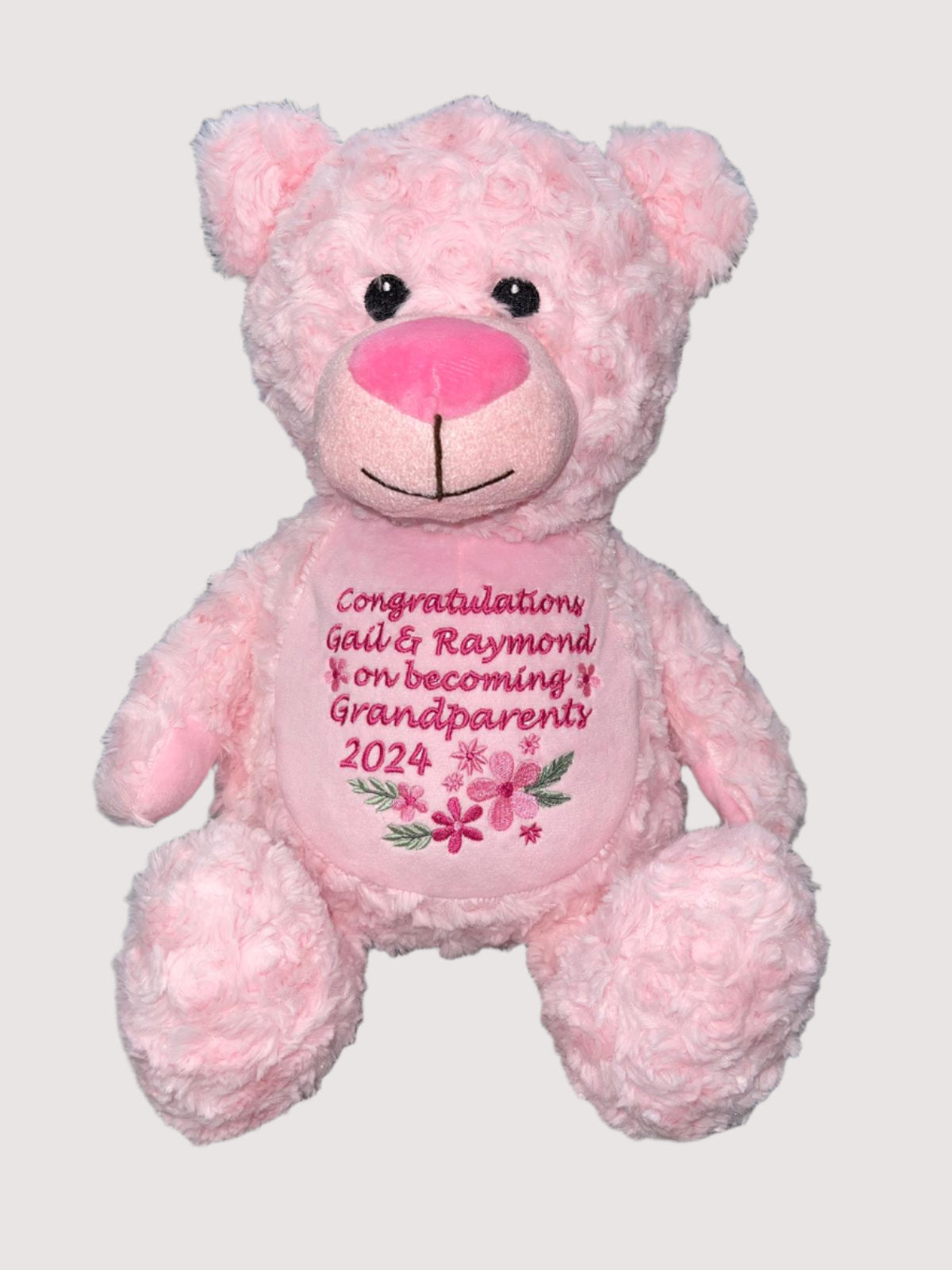 PERSONALISED MEMORY BEARS - PINK BEAR