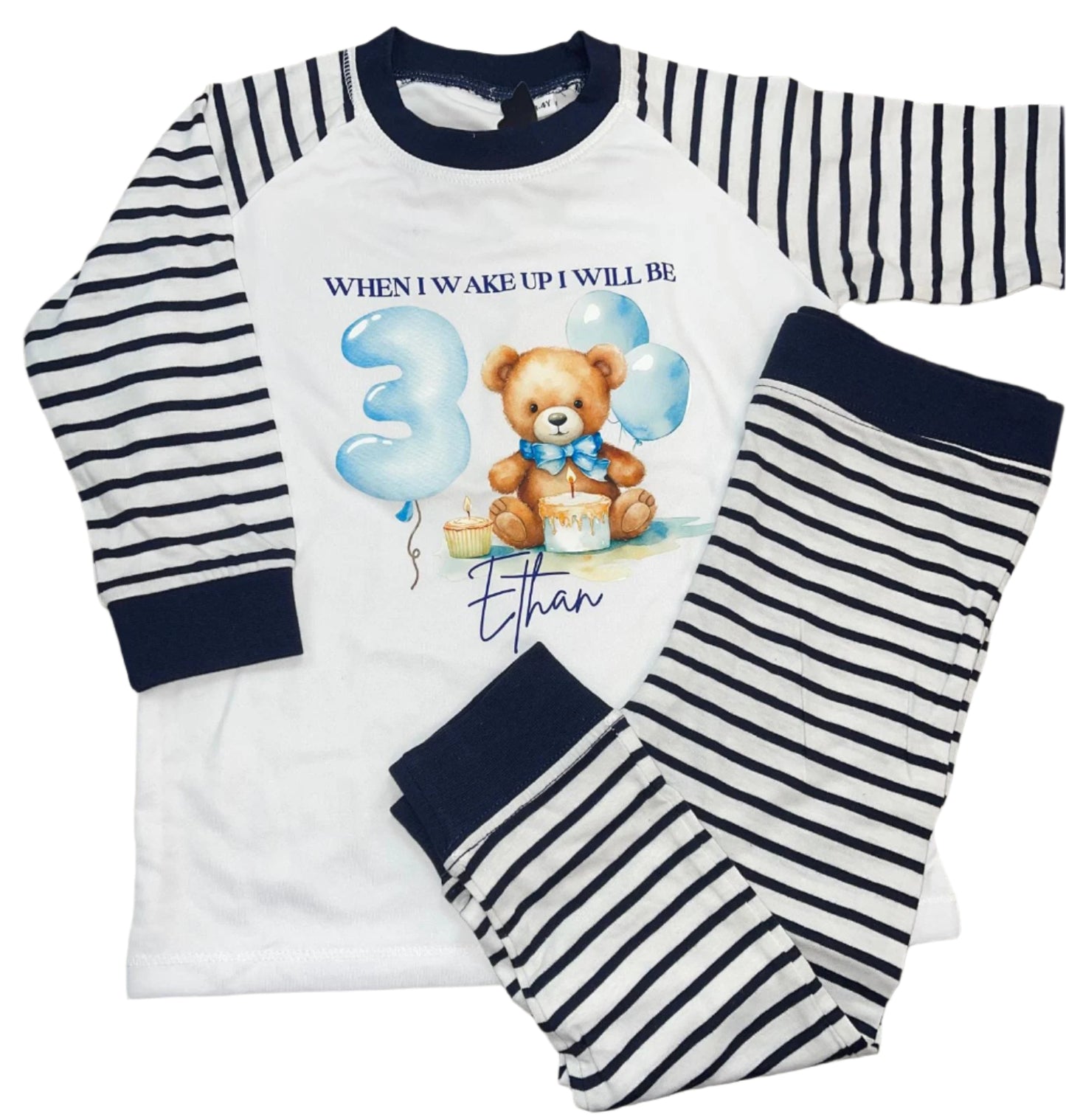 Personalised Birthday Pyjamas - Teddy design