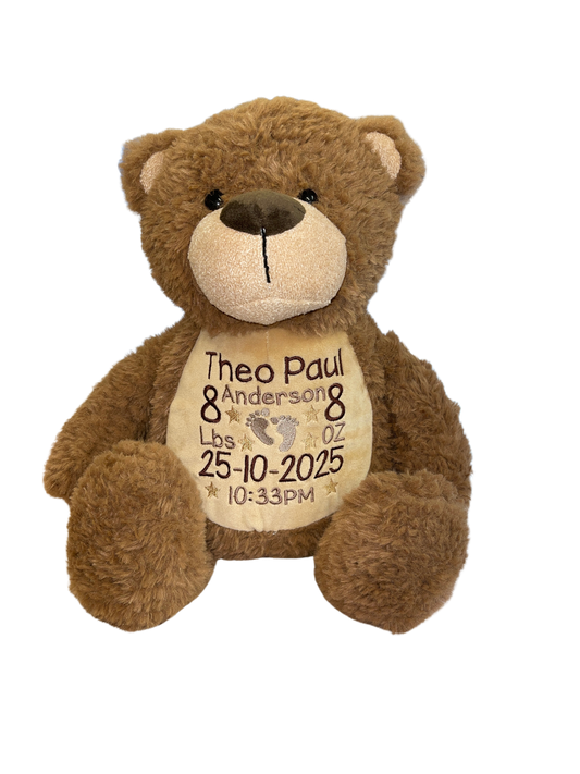 PERSONALISED MEMORY BEARS - BROWN BEAR