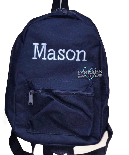 Personalised Navy childrens backpack