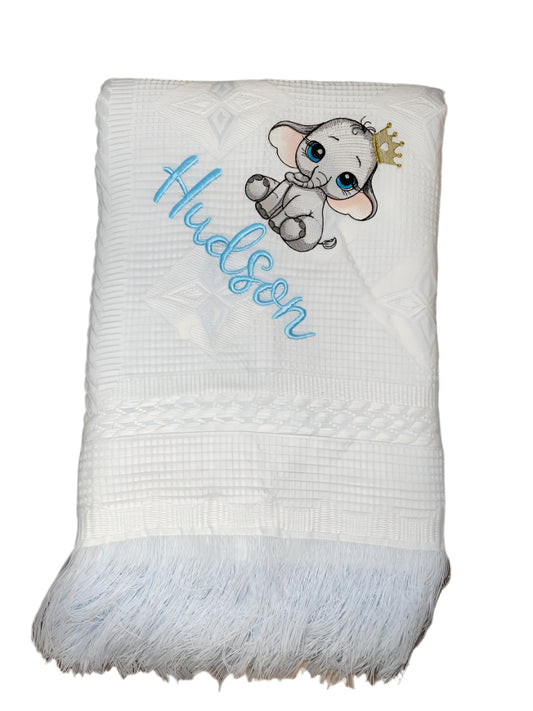 Personalised traditional Shawl - Baby Elephant