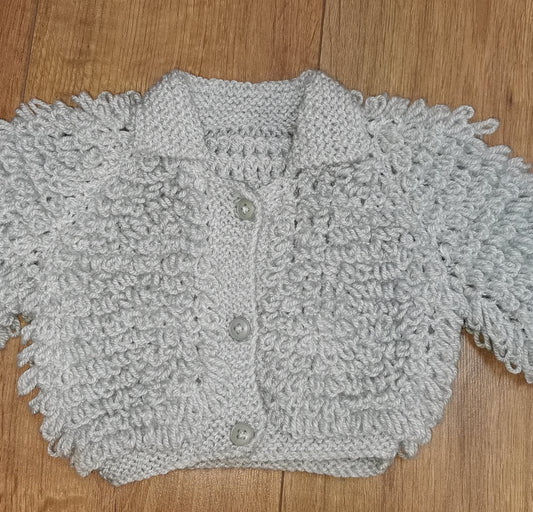 Handmade Loopy cardigan - grey