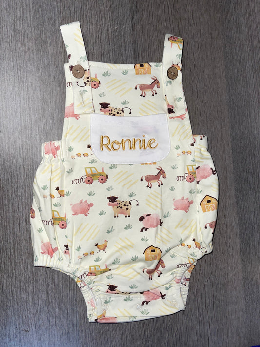 Farm  Romper/Dungaree-personalise me