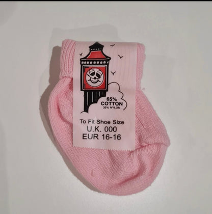 Premature baby socks - Twin pack - Pink/white/blue