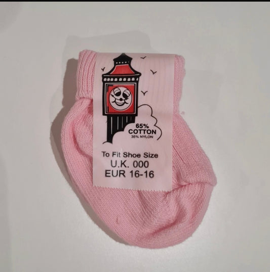 Premature baby socks - Twin pack - Pink/white/blue