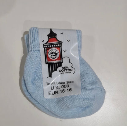 Premature baby socks - Twin pack - Pink/white/blue