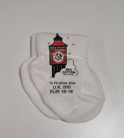 Premature baby socks - Twin pack - Pink/white/blue