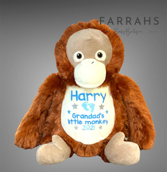 PERSONALISED MEMORY BEARS - ORANGUTAN