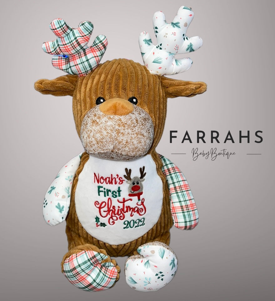 Personalised cubbies Christmas woodland reindeer