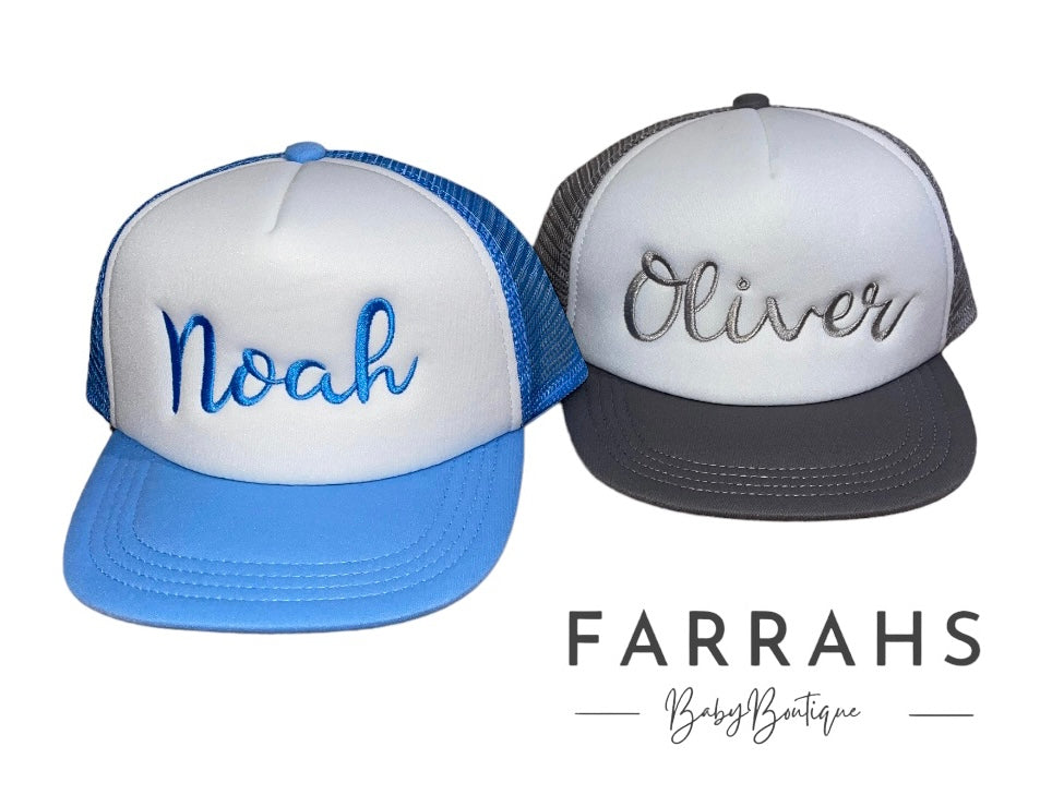 Personalised Mesh cap Blue or Grey