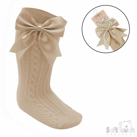 Elegance Coffee Bow Socks