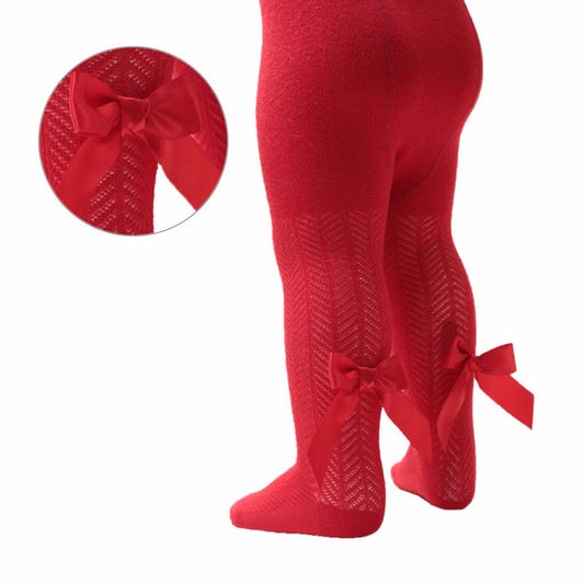 Red bow tights
