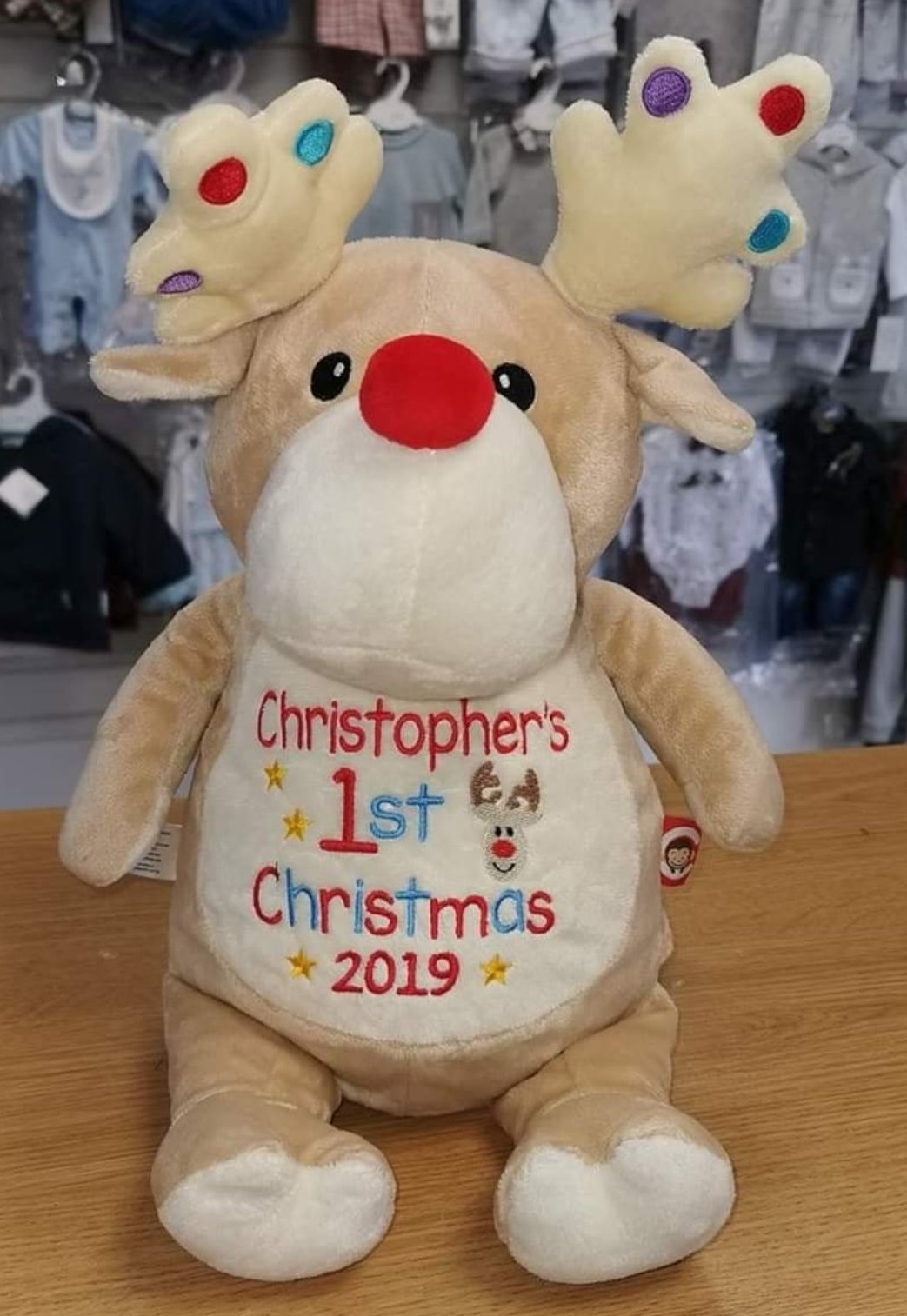 personalised baubles cubbies reindeer