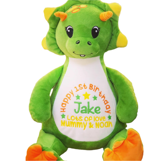 Personalised Green Dinosaur