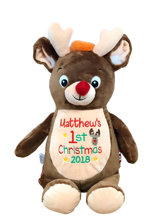 Christmas reindeer memory bear