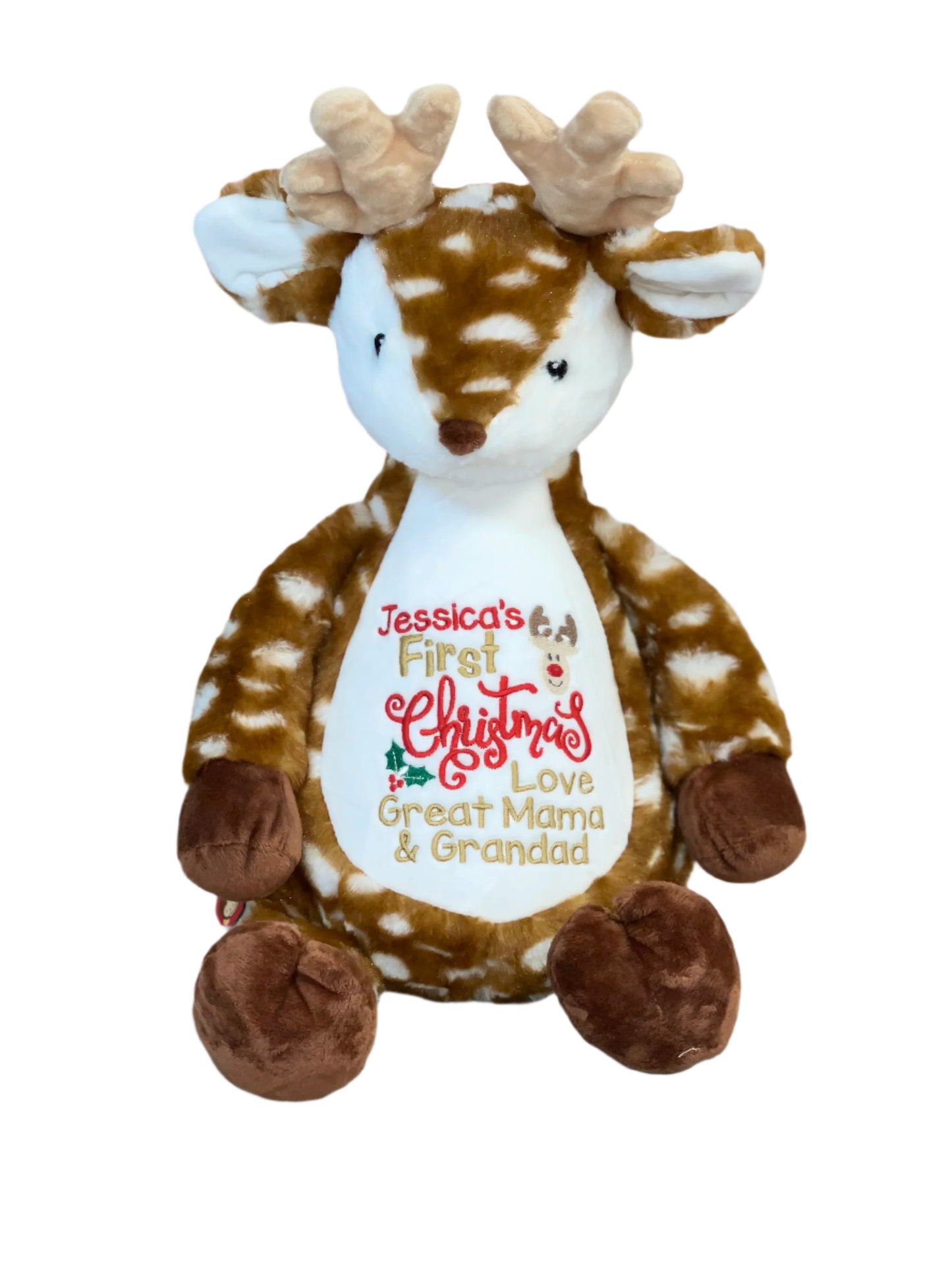 Personalised cute cubbies deer teddy