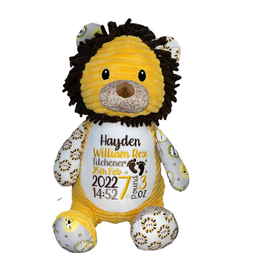 Personalised  Sensory Lion teddy