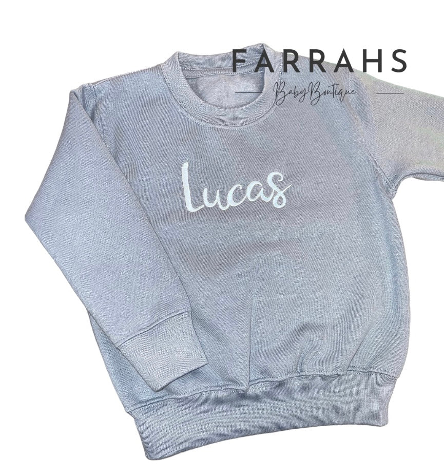 Personalised Jumpers - Dusky blue