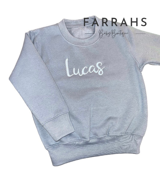 Personalised Jumpers - Dusky blue