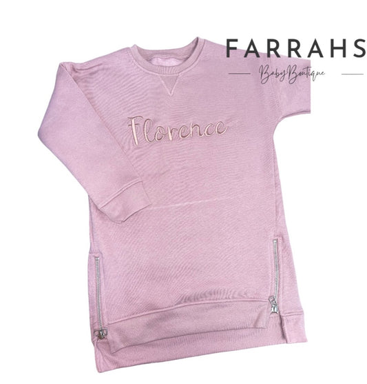 Personalised Jumper Dress - Plum