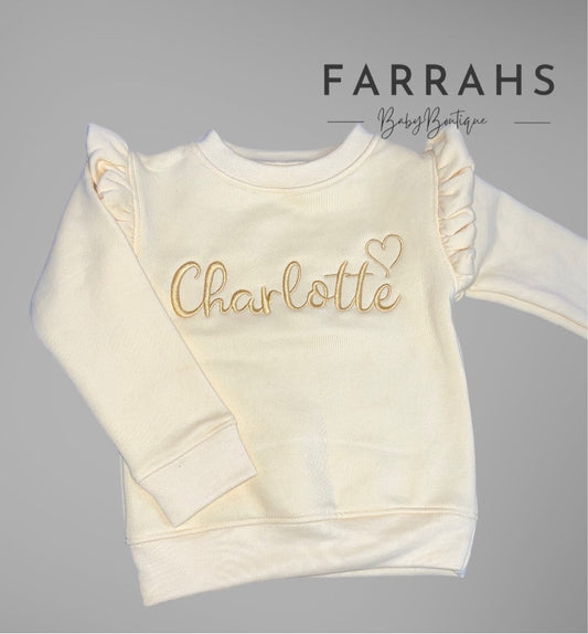 Personalised Lemon Frill Jumper