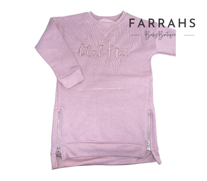 Personalised Jumper Dress - Plum