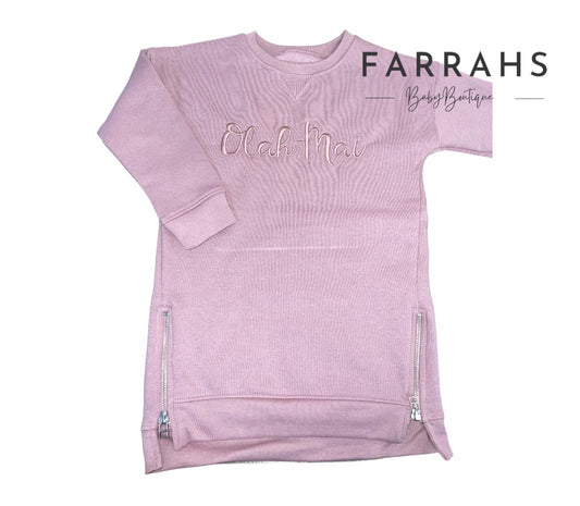 Personalised Jumper Dress - Plum
