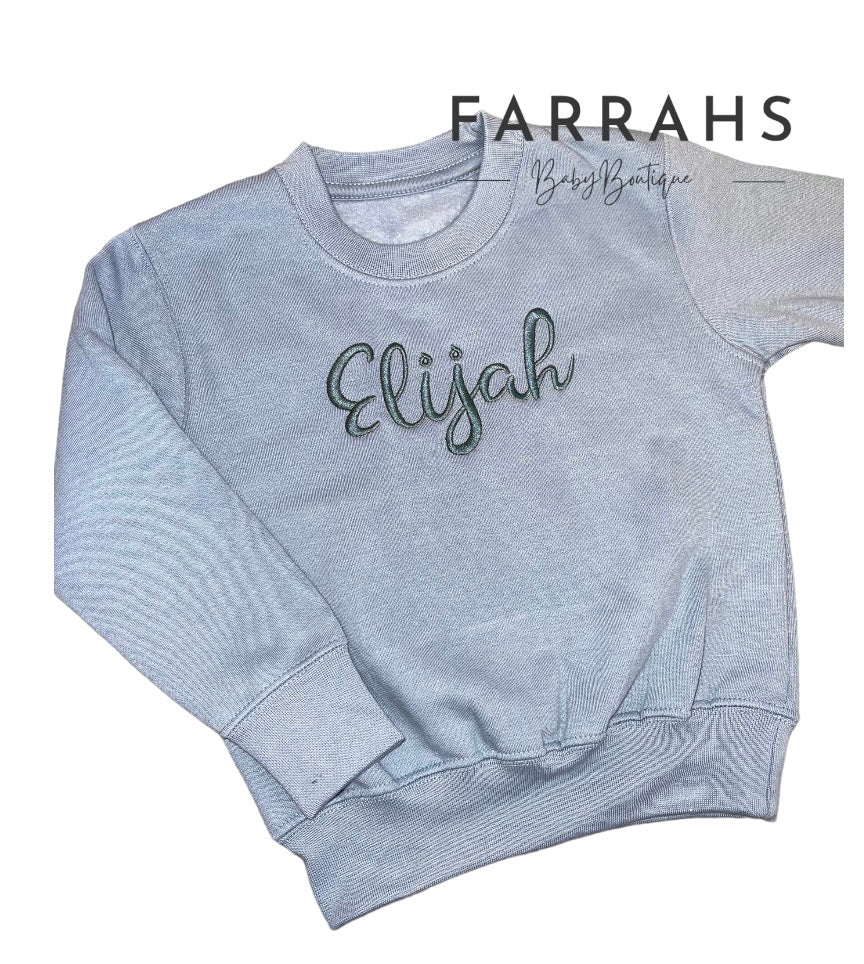 Personalised Jumpers - Dusky blue