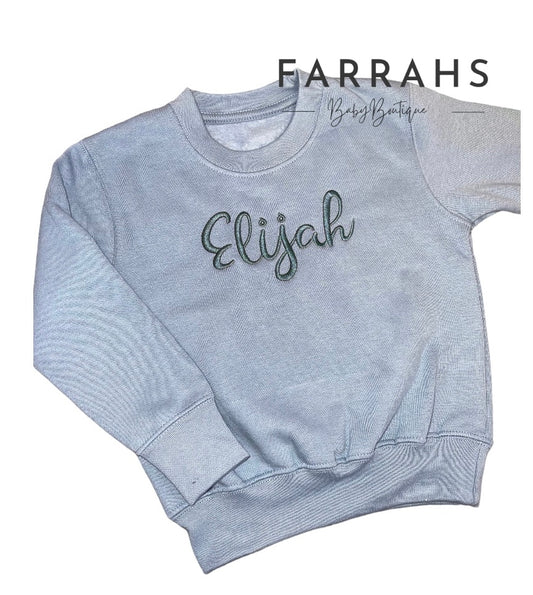 Personalised Jumpers - Dusky blue