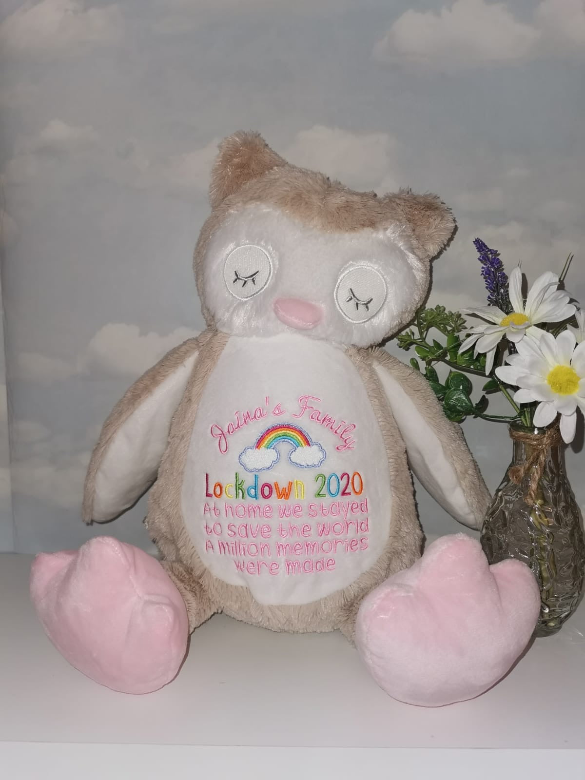 Personalised Owl Memory Teddy