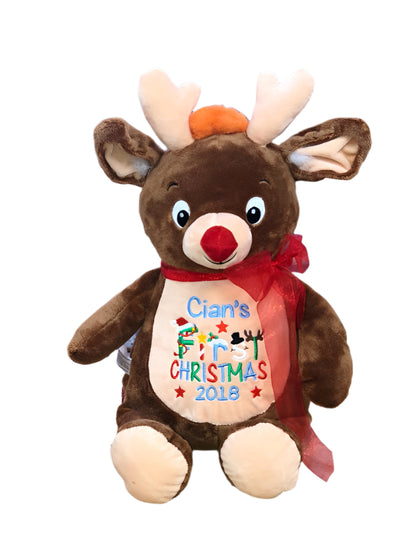 Christmas reindeer memory bear