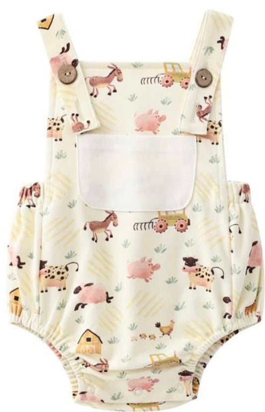 Farm  Romper/Dungaree-personalise me